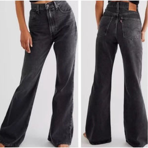 Levi's 70s High Flare Black Faded Jeans 34x32 NWT